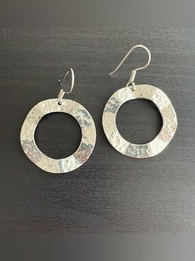 Sterling Silver Hammered Earrings